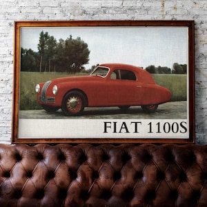 Fiat 1100S Printable Art – Fiat Oldtimer, Classic Cars, Italian Car Wall Decor, Vintage Sports Car Poster Bundle