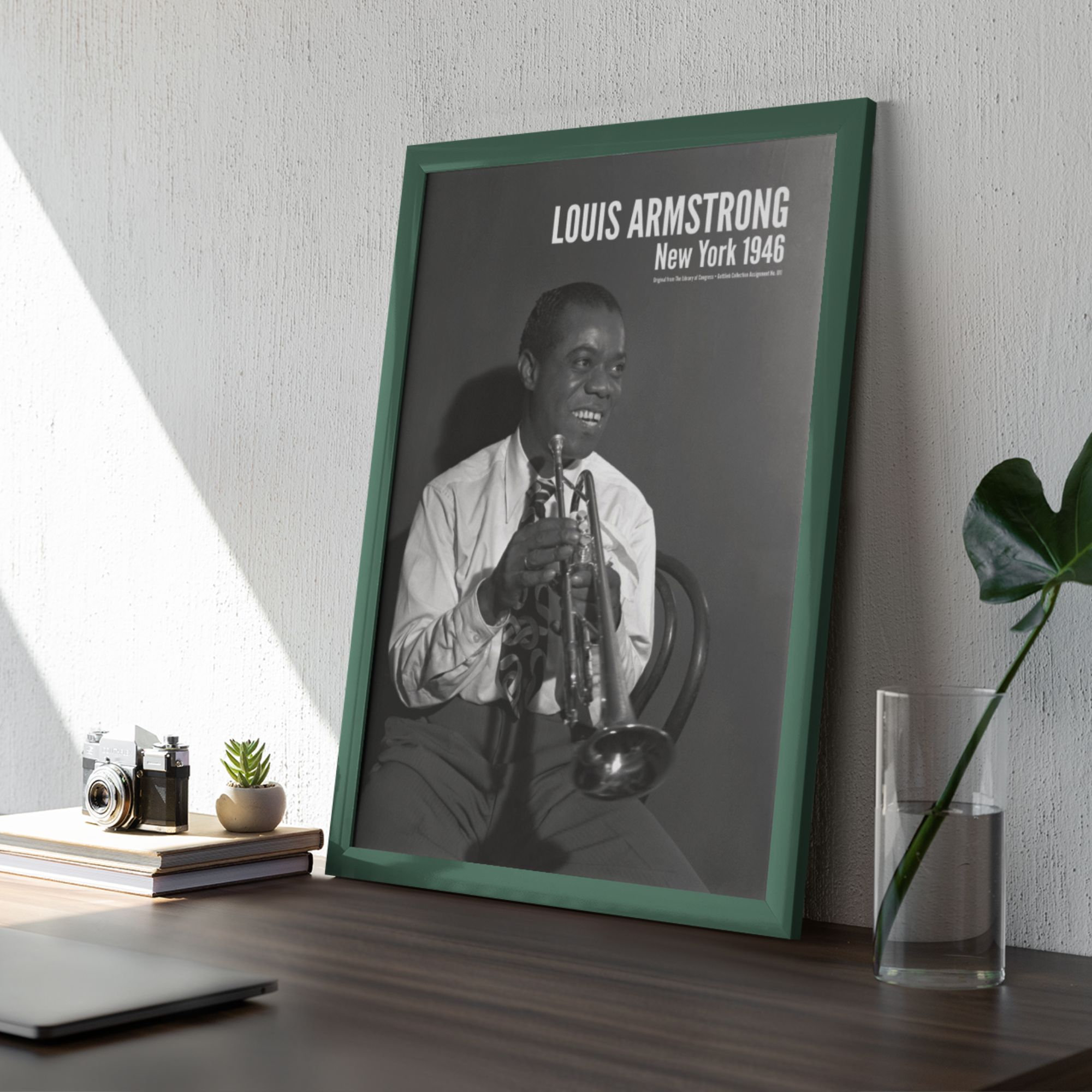 Louis Armstrong Jazz Poster: A Unique Music Gift | Perfect for Enhancing Your Office Wall Art