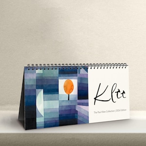 Paul Klee Art Desk Calendar – Cubism Artwork, Expressionism, Fine Paper Stock, Top Spiral Bound