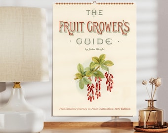 Victorian Garden Wall Calendar - Antique Fruit Art, Plant Lover Gift, Semi-Glossy Paper