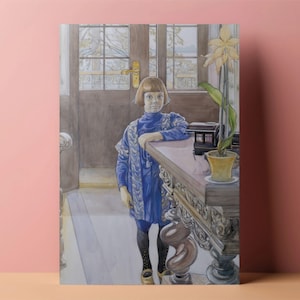 Juego de 10 tarjetas de felicitación de Carl Larsson: arte cottagecore encantador, encanto vintage, diseños nostálgicos, perfectos para cualquier ocasión