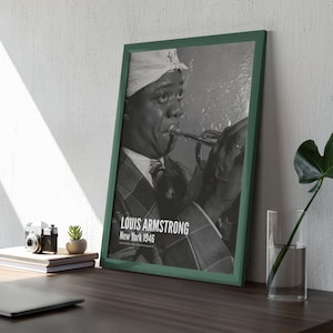 Louis Armstark Jazz Poster: Ein Einzigartiges Musik Geschenk | Ideal, um das Dekor Ihres Wohnzimmers zu verbessern