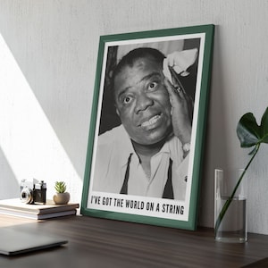 Louis Armstark Jazz Poster: Ein Einzigartiges Musik Geschenk | Perfekt zur Aufwertung Ihrer Bürowandkunst