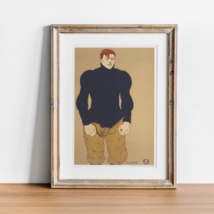 Edward Penfield: Guardia / Figura atlética de los años 1900 Impresión artística vintage para coleccionistas, decoración de pared retro Art Nouveau