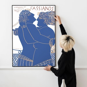 Affiche de l'exposition Alekos Fassianos | Art de la mythologie grecque | Colisée de New York 1979 | Idées cadeaux uniques pour les collectionneurs