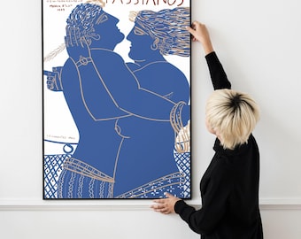 Alekos Fassianos Exhibition Poster - New York Coliseum 1979