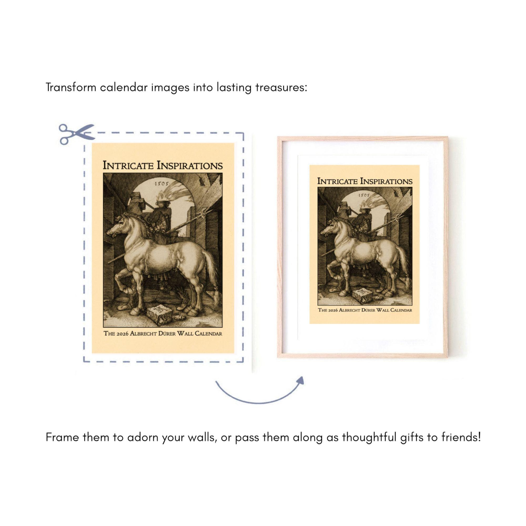 Albrecht Dürer Wall Calendar - Dark Academia Artistic