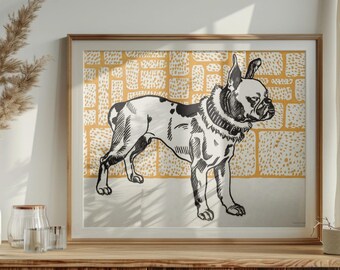 Greyhound Woodcut Print by Moriz Jung - Austrian Art, Dog Lover