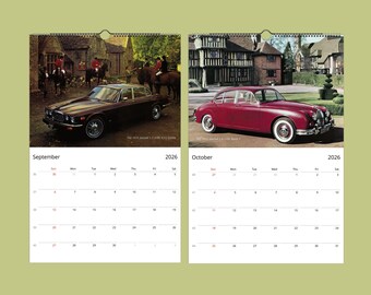 廃版 レトロ イングランド製★1994年 JAGUAR ジャガー カレンダー Jaguar Classic Sports Car Wall Calendar - Vintage Models, Semi