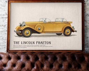 1933年リンカーン・コンバーチブル・ロードスターのポスター