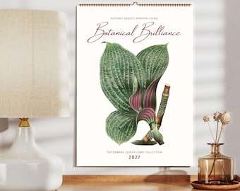Nature Calendar – Edward Lowe, British Botanist, Herbarium Art, Semi-Gloss Paper