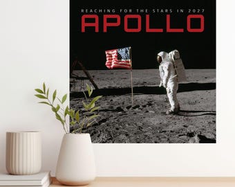 Apollo Astronauten Wandkalender – NASA Mond Mission, Weltraumforschung, seidenmattes Papier