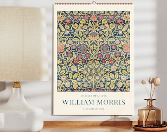 William Morris Violet & Columbine Wall Calendar, Floral Elegance, Romantic Sophisticated Artwork, Thoughtful Housewarming Gift