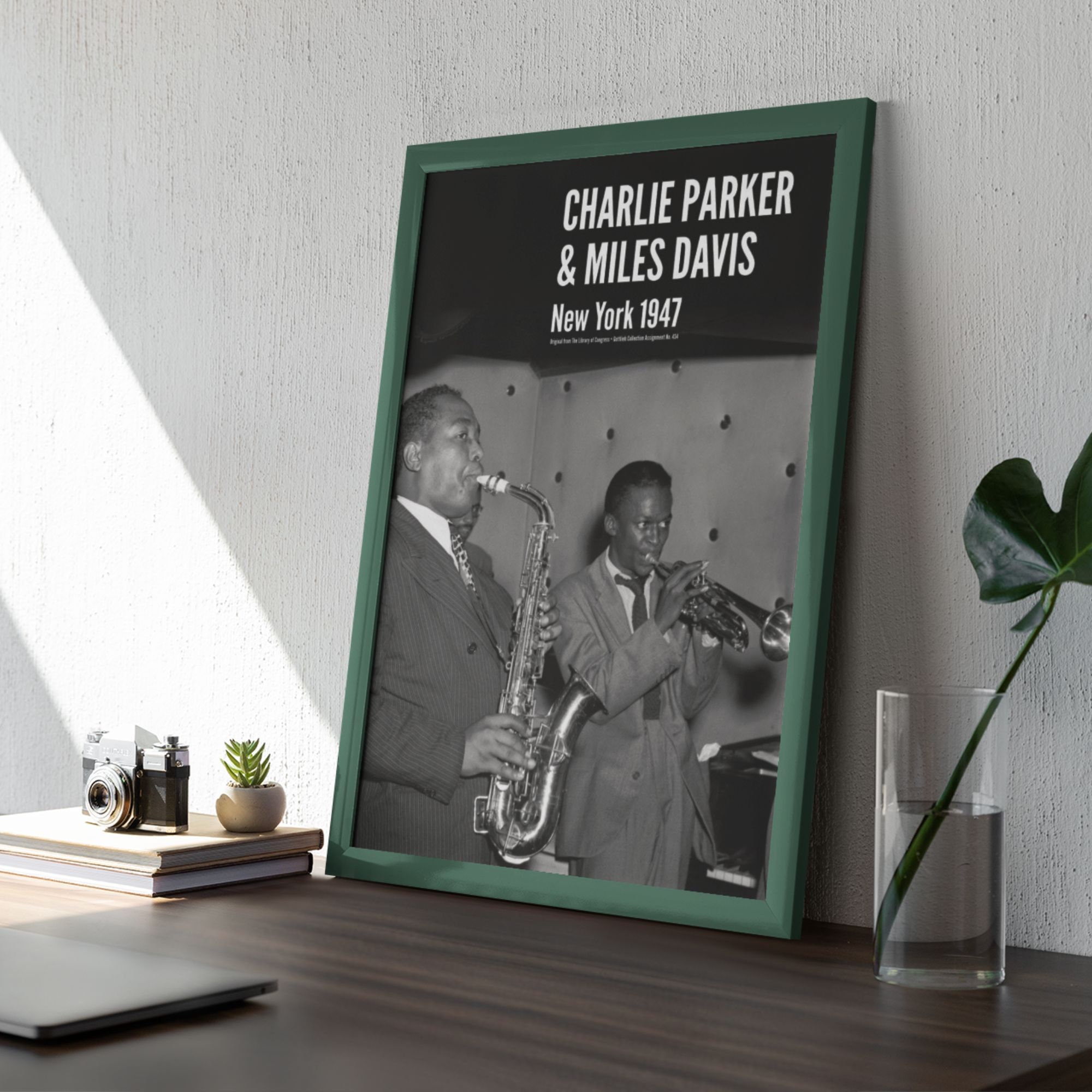 Charlie Parker and Miles Davis Jazz Poster: A Unique Music Gift | Ideal for Elevating Your Living Room Decor