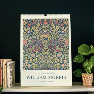 2024 Wall Calendar: William Morris | Timeless Masterpieces | Arts and Crafts | Christmas Gift | Gift for her