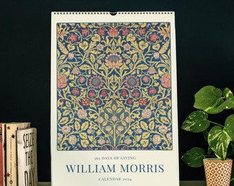 2024 Wall Calendar: William Morris | Timeless Masterpieces | Arts and Crafts | Christmas Gift | Gift for her