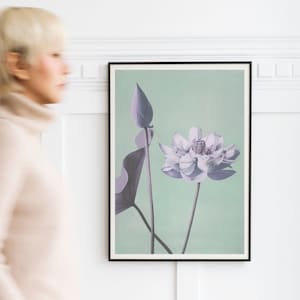 Kazumasa Ogawa Flower Art Print | Vintage Japanese Lotus Blossom Wall Decor | Elegant Home Accent | Art Collector Gift