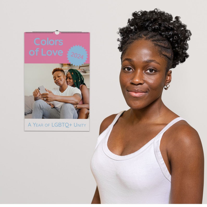 Colors of Love 2024 Wall Calendar LGBTQ Art Lesbian & Gay Imagery