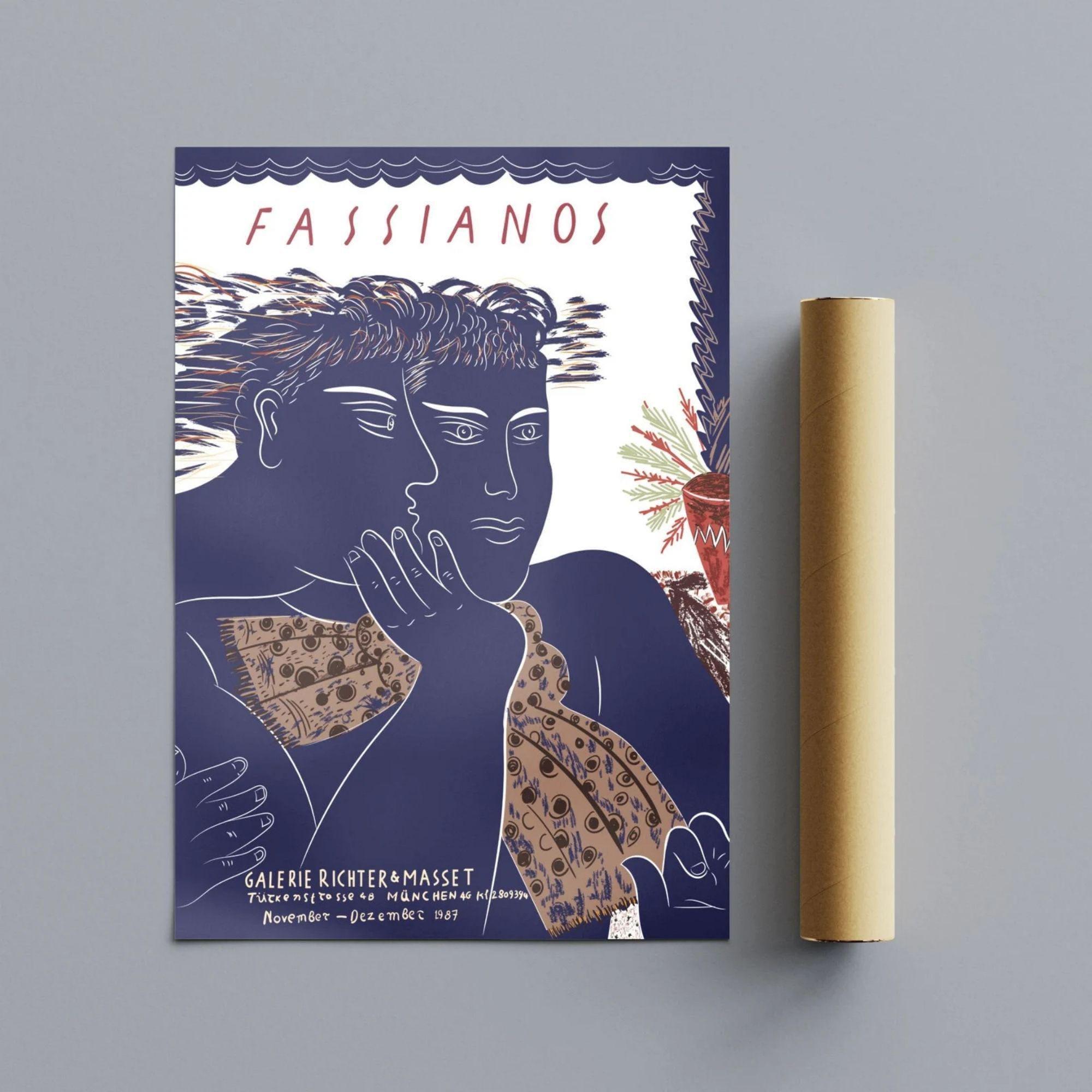 Alekos Fassianos Exhibition Poster - Galerie Richter & Masset