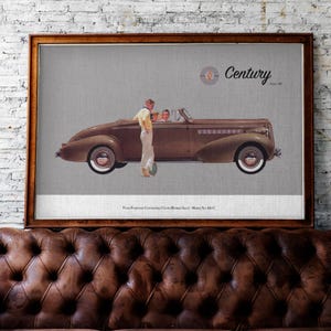Buick Century Classic Cars Poster – Vintage Wall Art, Buick Century Print for Classic Cars Enthusiasts