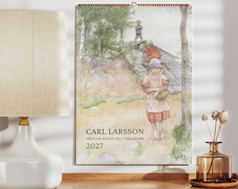 Carl Larsson Wall Calendar – Swedish Folk Art, Nordic Artwork, Semi-Glossy Paper