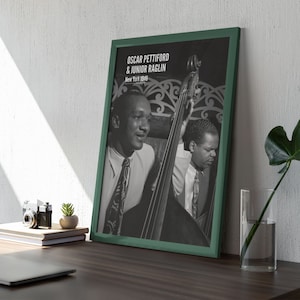 Oscar Pettiford and Junior Raglin Jazz Poster: A Unique Music Gift | Ideal for Elevating Your Living Room Decor