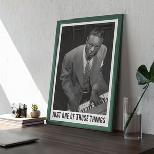 Nat King Cole Jazz Poster: A Unique Music Gift | Ideal for Elevating Your Living Room Decor