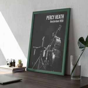 Percy Heath Jazz Poster | Vintage Jazz Print, Music Wall Art, Jazz Lover Gift, Modern Jazz Quartet Decor, Retro Music Room Aesthetic