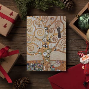 Set di biglietti di auguri Gustav Klimt - L'albero della vita, bellezza Art Nouveau, collezione di biglietti piegati di alta qualità
