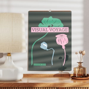 Visual Voyage Wall Calendar – Artistic Woodcut Prints in Color, Home Decor & Thoughtful Calendar Gift