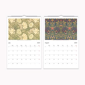 2024 Wall Calendar by William Morris