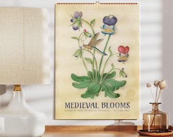 Renaissance Art Calendar – French Artist, Claude de France, Botanical Artwork, Semi-Glossy Paper