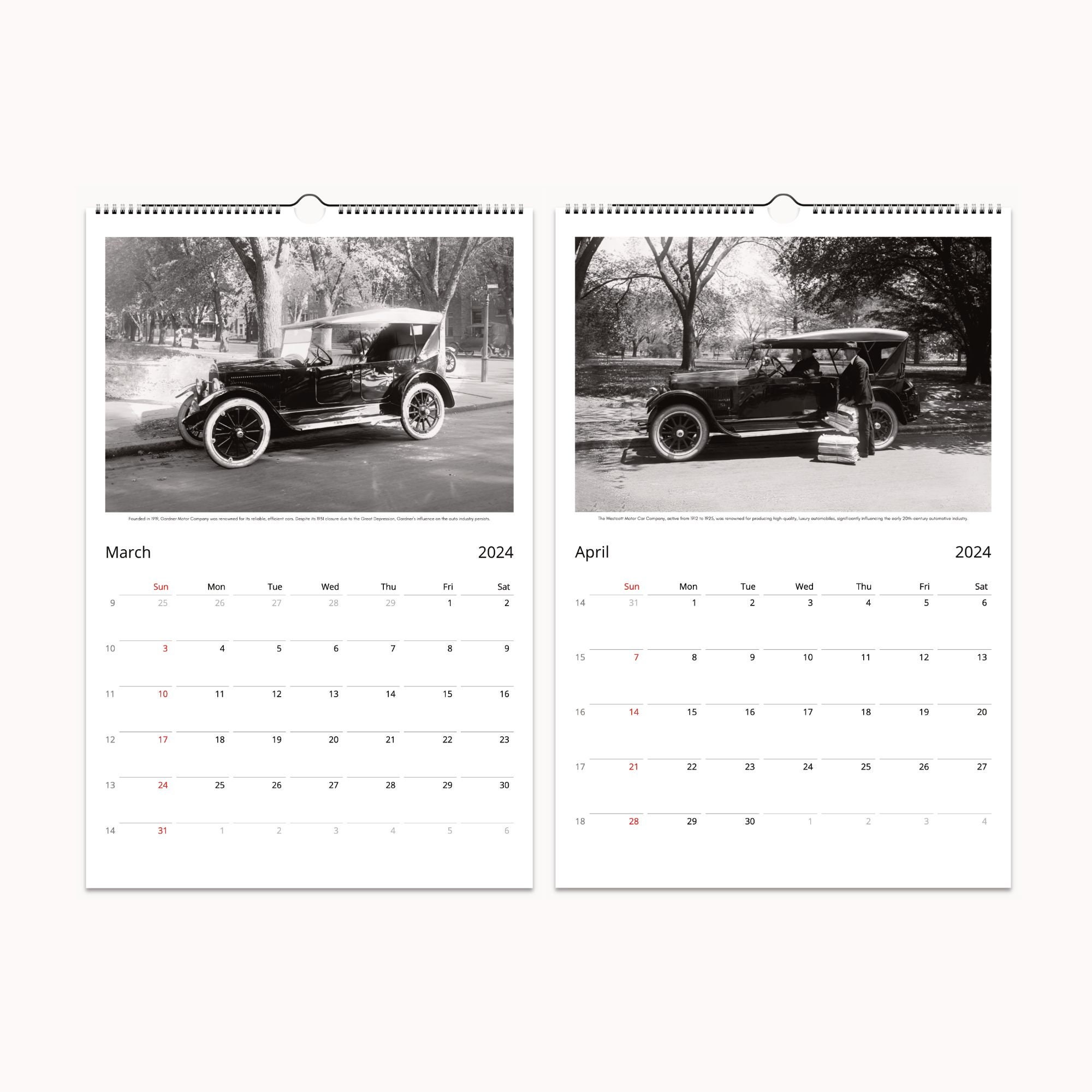 2024 Wall Calendar: Roaring Twenties Perfect Gift for Car