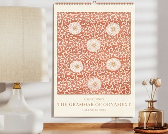 Owen Jones Grammar of Ornament Calendar | Vintage Floral Design, Classic Home Decor - Elegant Gift for Designers and Historians