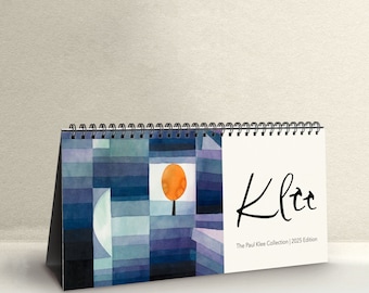 Paul Klee bureaukalender | Maandplanner abstracte kunst | Maandelijks spiraalgebonden organizer | Surrealistische kunst gemaakt met liefde