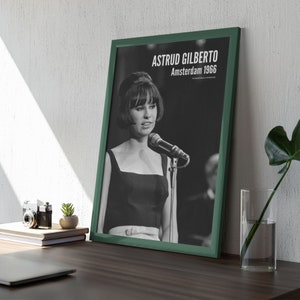 Astrud Gilberto Jazz Poster – Brazilian Music & Bossa Nova Songs Wall Art, Unique Gift for Living Room Decor