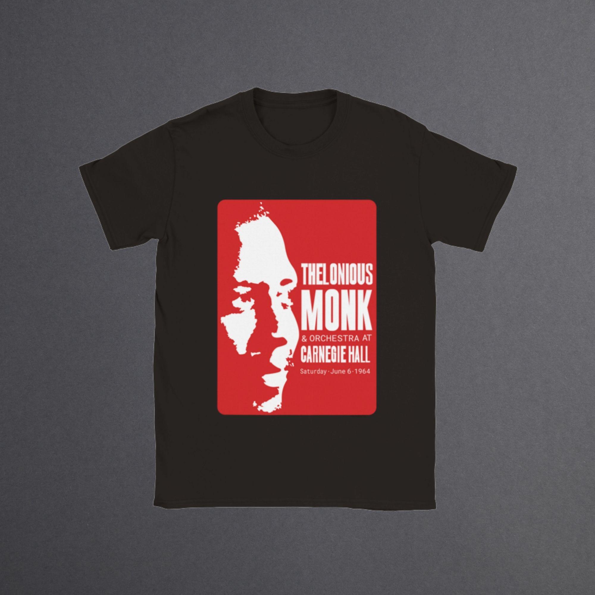 Thelonious Monk T-shirt, Classic Jazz Music Tee in Ring Spun