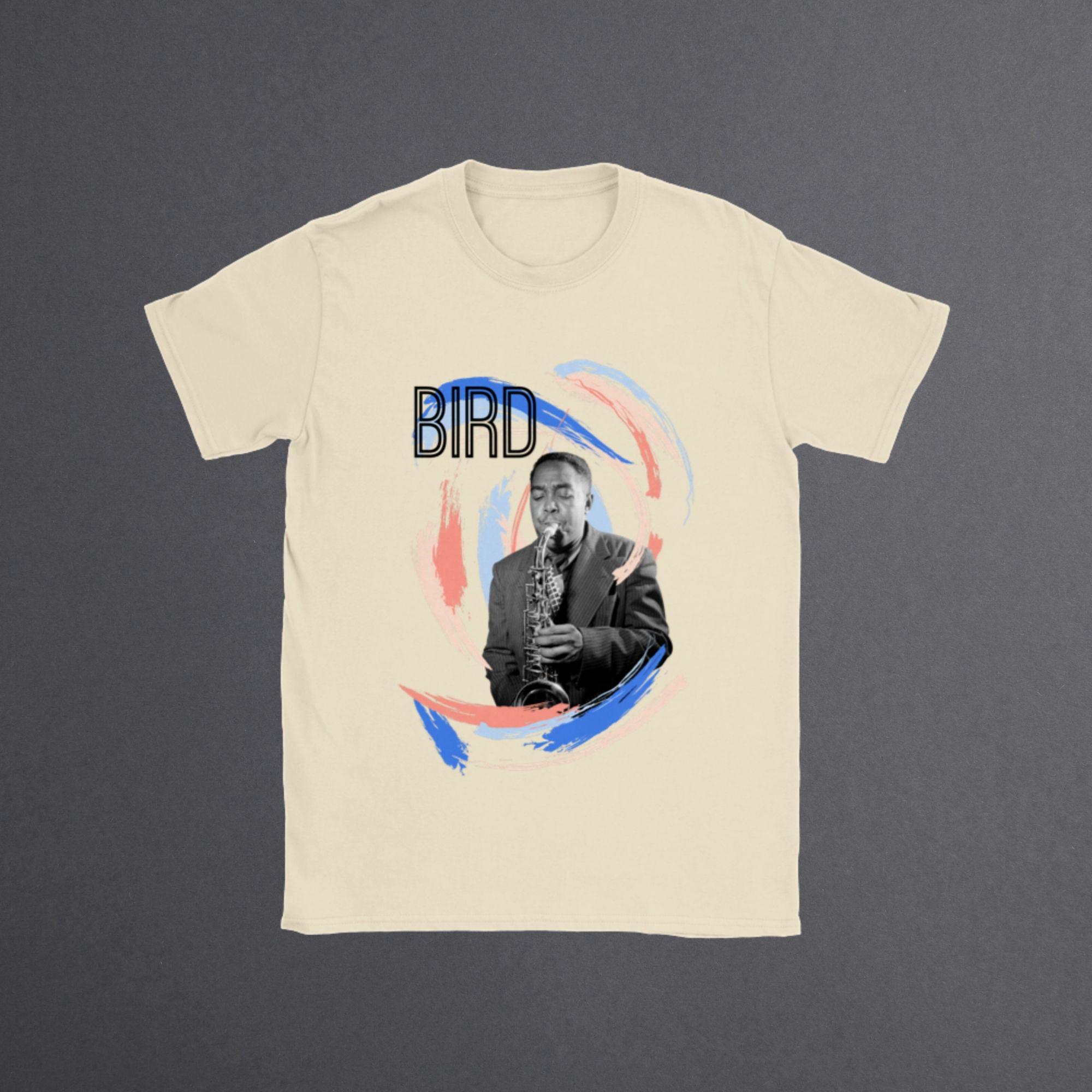 Charlie Parker T-shirt, Classic Jazz Music Tee in Ring Spun Cotton