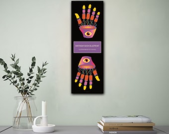 Calendario de pared perpetuo - Arte psicodélico de Yeti Iglesias
