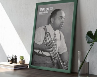 Jazz Poster Benny Carter New York, 1946 - Music Lover Gift, Gallery Matte