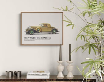 1933年リンカーン・コンバーチブル・ロードスターのポスター