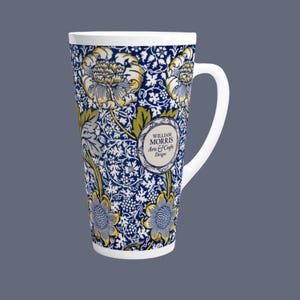 William Morris Mug Kennet – Large Coffee Mug, Victorian Style, Arts and Crafts, Latte Art Cup, Cappuccino Cup