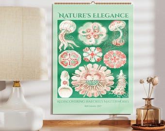 エルンスト・ヘッケル 壁掛けカレンダー - 自然の中の芸術、深海生物、半光沢紙