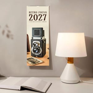 Analog Photography Wall Calendar – Vintage Camera & Film History, Semi-Glossy Paper