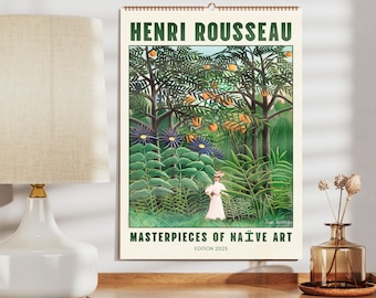 Henri Rousseau Jungle Art Calendar | Unique Naive Artwork, Detailed Jungle Painting - Ideal for Art Lovers