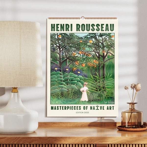 Henri Rousseau Jungle Art Calendar | Unique Naive Artwork, Detailed Jungle Painting - Ideal for Art Lovers