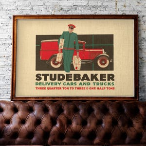 Vintage Studebaker Truck Poster | American Heritage Wall Art