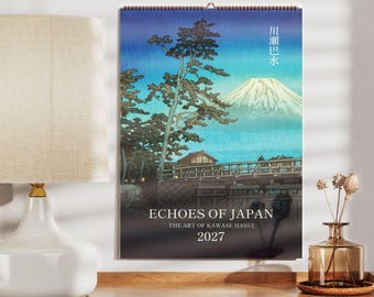 Kawase Hasui Wall Calendar - Japanese Woodblock Prints, Semi-Glossy Paper