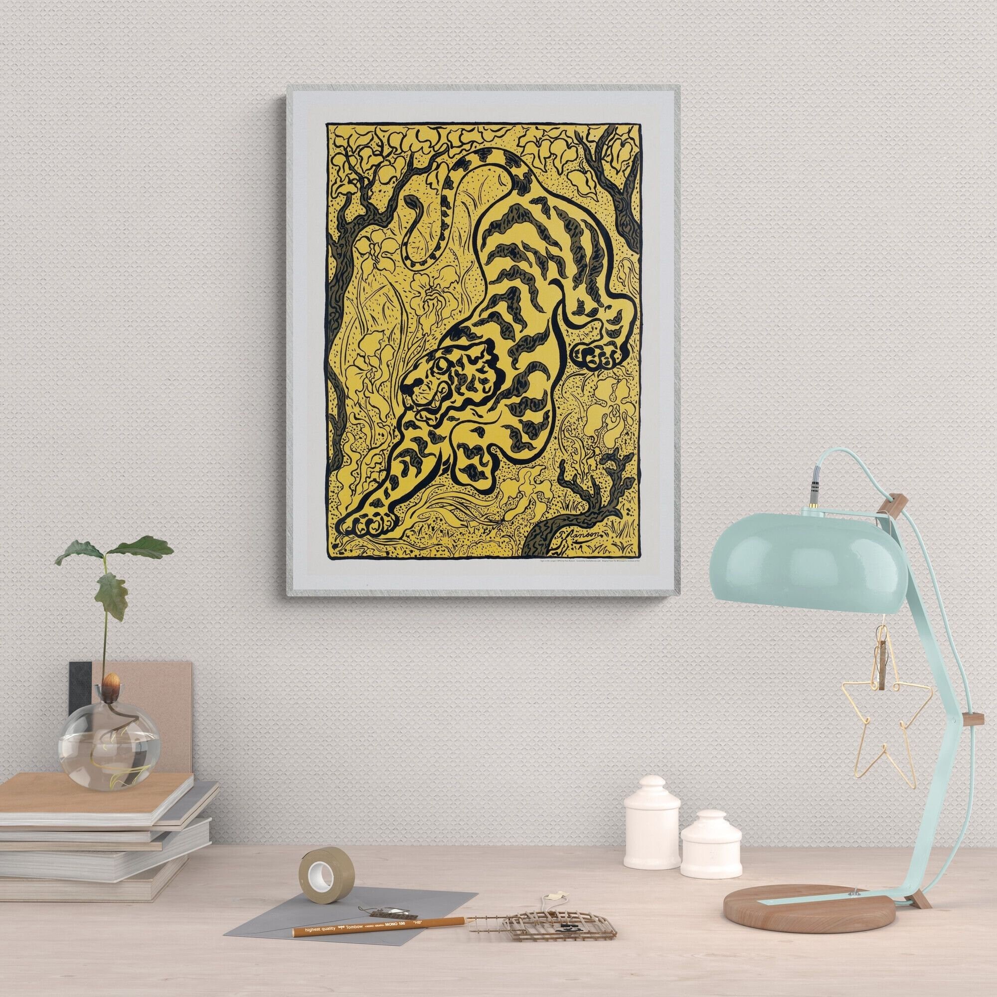 Art Nouveau Tiger Print | Paul Ranson Jungle Illustration - Etsy