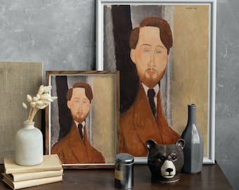 Impresión Modigliani: Retrato de Léopold Zborowski, Arte moderno de la pared